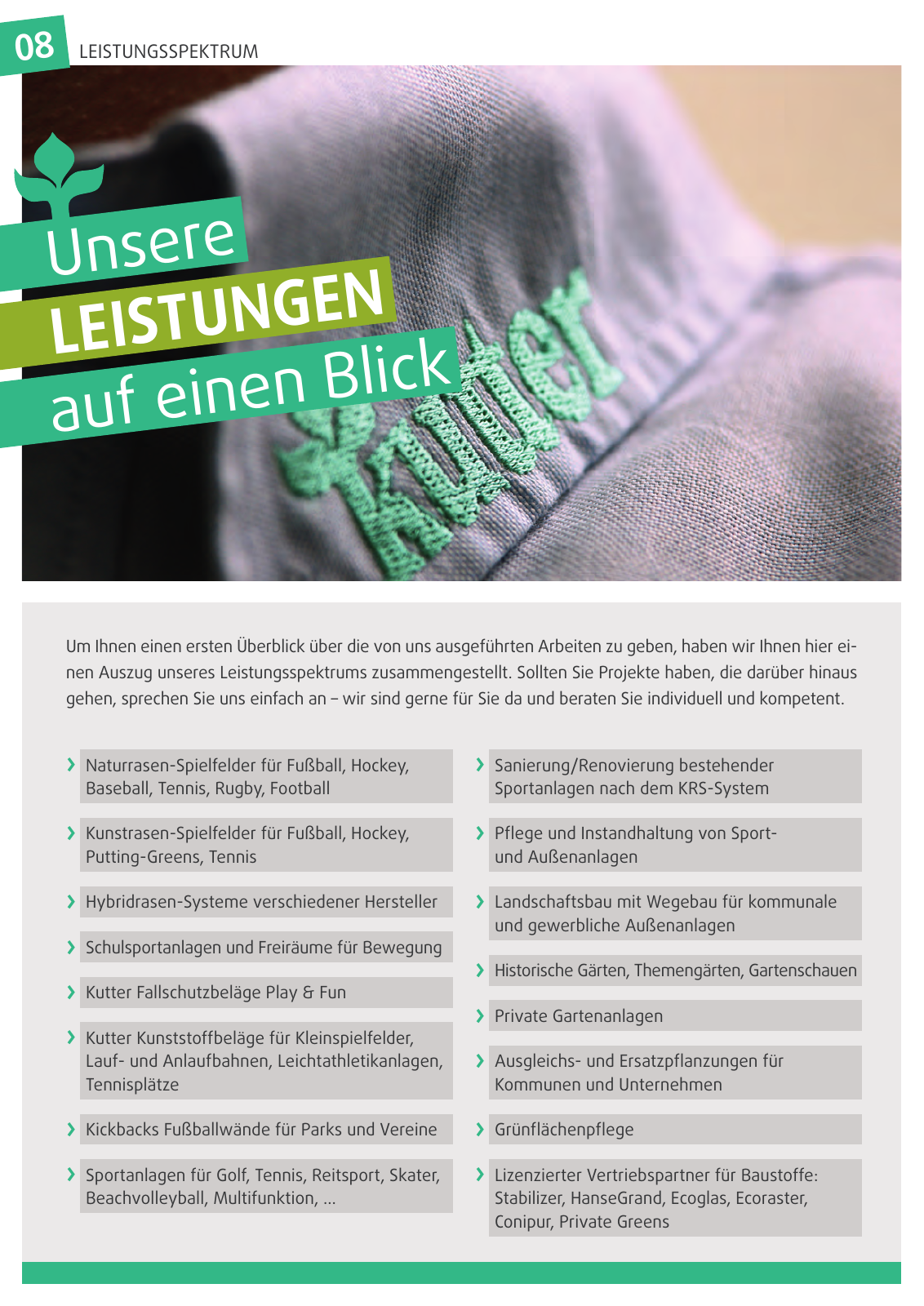 Vorschau Kutter GaLaBau - Unternehmensbroschuere Seite 8