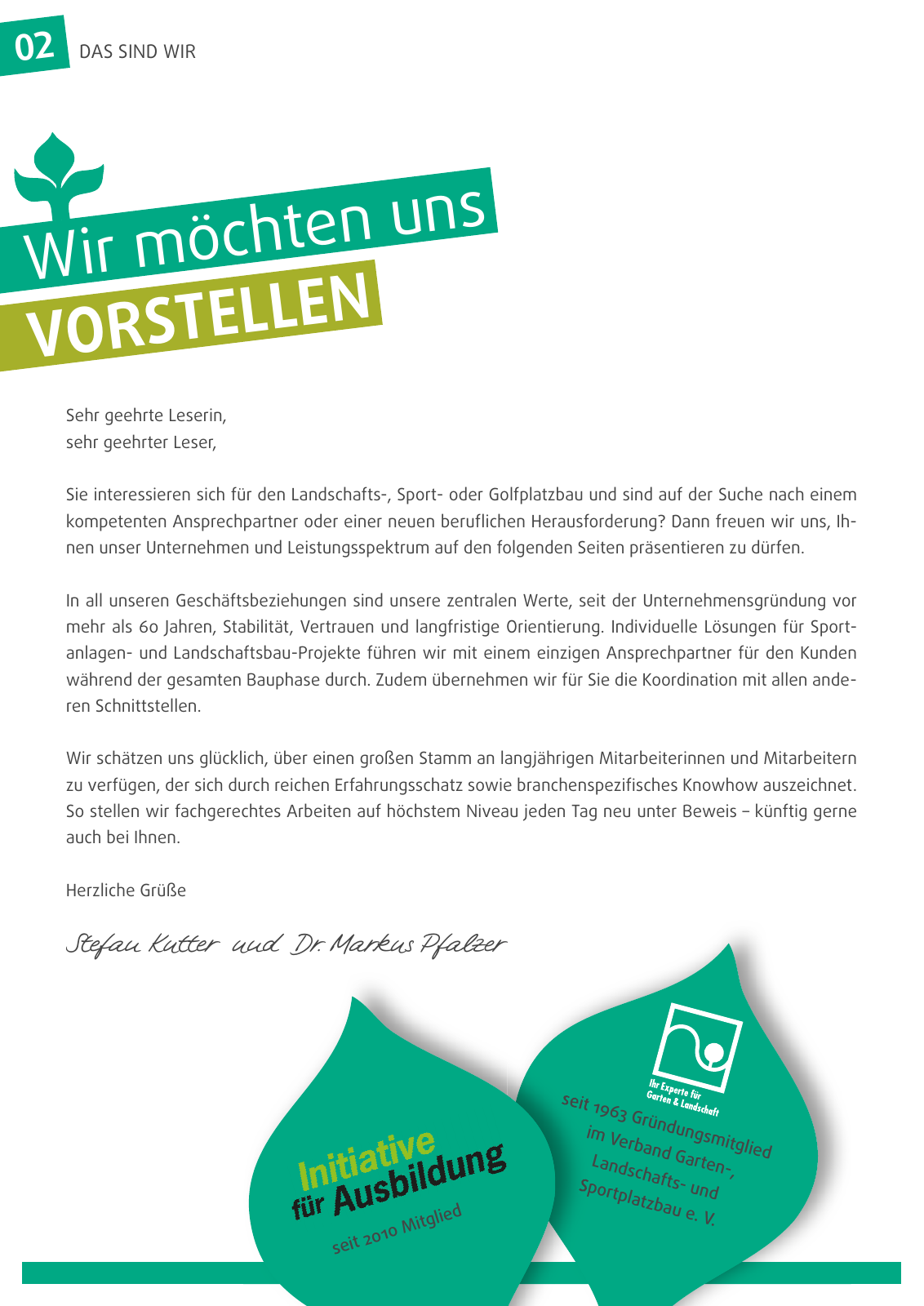 Vorschau Kutter GaLaBau - Unternehmensbroschuere Seite 2